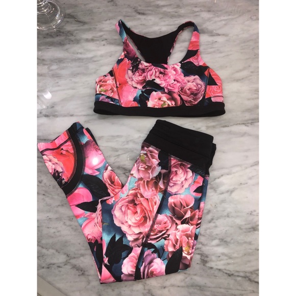 Like NEW! Lululemon SECRET GARDEN Set size 4/6 - Picture 1 of 8